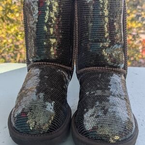 UGG  Green Sequin Boots